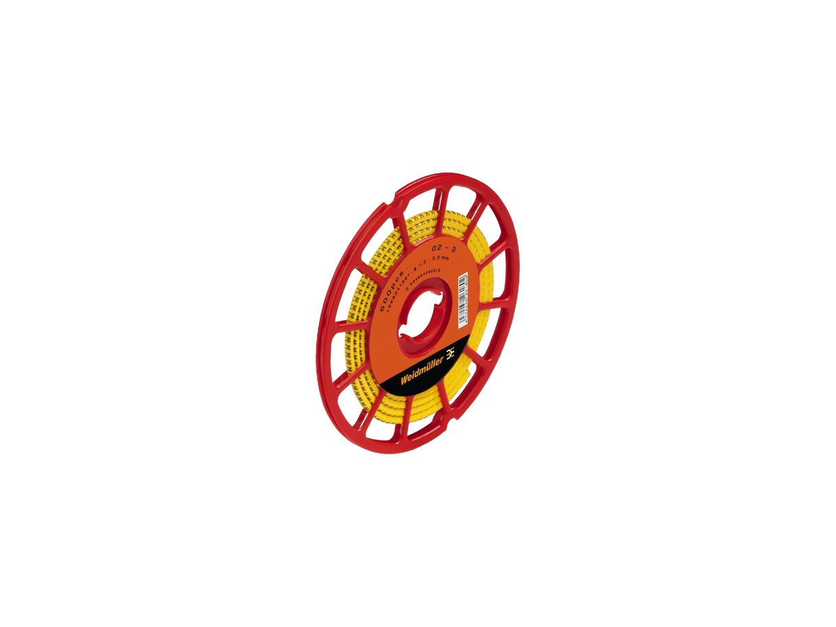 Leitermarkierer Weidmüller CLI C CD für Ø1…3mm 3×3.4mm Aufdruck: C, gelb