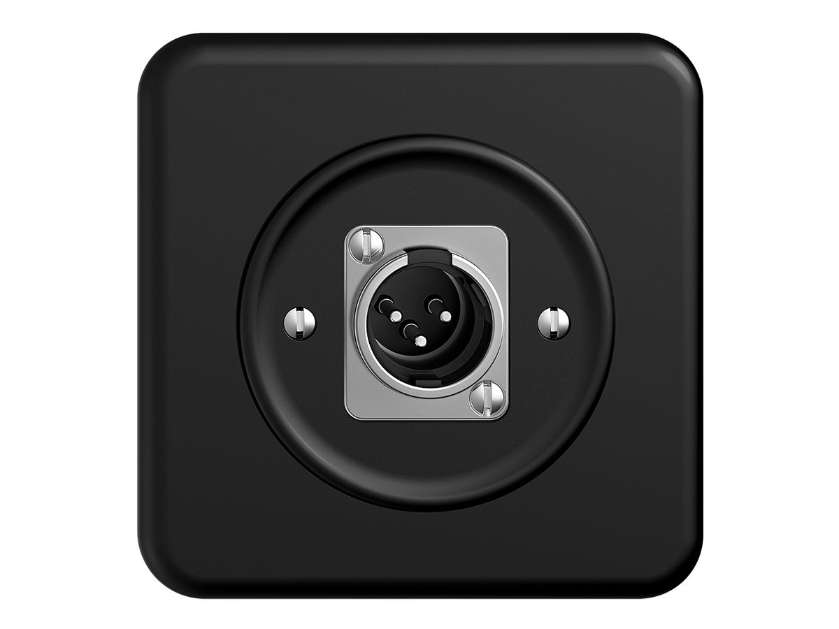 UP-Dose mit XLR-Stecker STANDARDdue schwarz