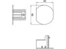 Endkappe Sylvania Lytespan ROUND 46×40mm Kunststoff schwarz