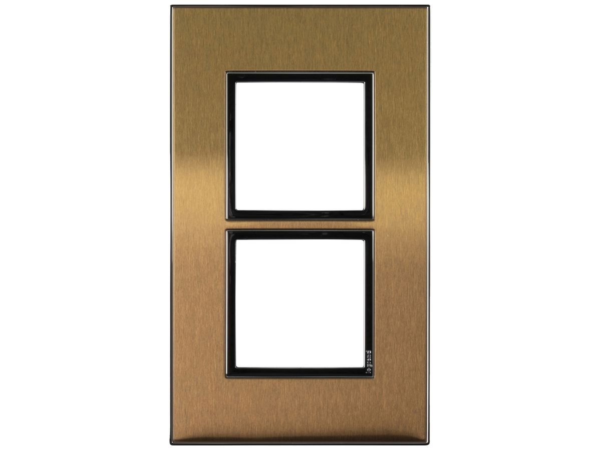 UP-Kopfzeile Legrand Arteor 1×2 horizontal 157×92mm Gold Brass