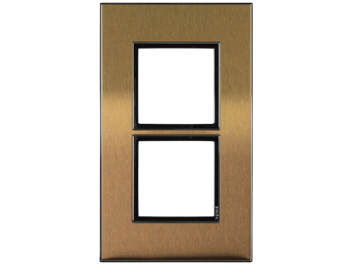 UP-Kopfzeile Legrand Arteor 2×1 vertikal 92×157mm Gold Brass