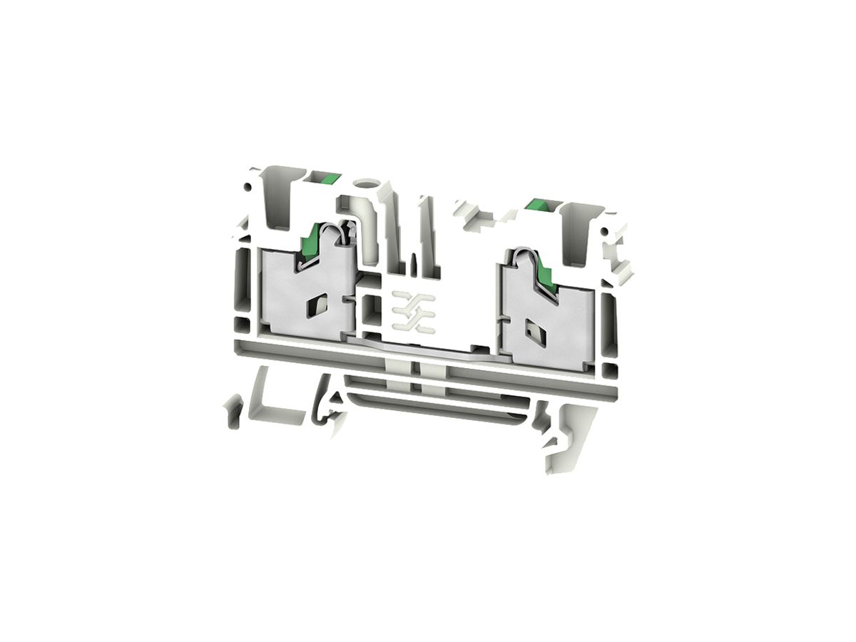 Durchgangs-Reihenklemme WM S2C 4mm² 32A 1000V SNAP IN 2×1 TH35 gu