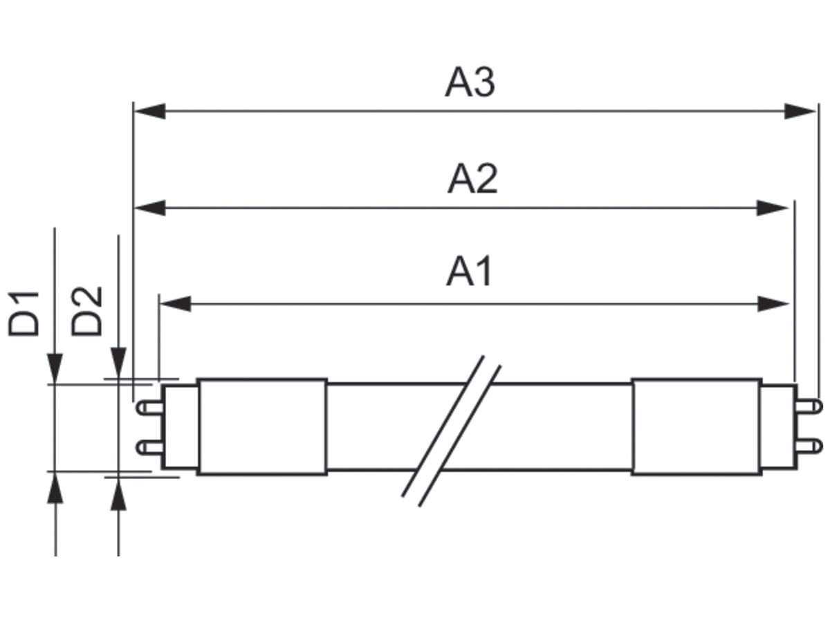 LED-Röhre Philips MAS LEDtube HF G13 30…80V 16W 2500lm 865 DIM 1200mm 160°