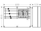 NH-Gehäuse Hensel Mi, 2×3×NH00, mit Sammelschiene, 630A, 5-polig