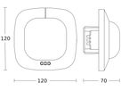 UP-Präsenzmelder Steinel IR Quattro HD COM1, eckig weiss