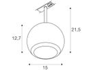 Spot SLV LIGHT EYE 150 GU10 1×13W DIM AD1PH Ø150mm schwarz