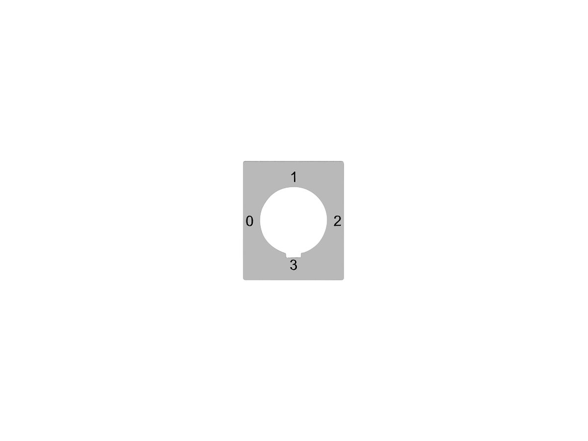 Kennscheibe FLF 0-1-2-3 FH für Schlüsselschalter