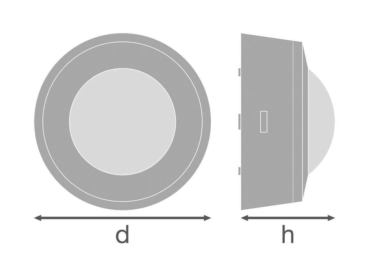 Bewegungs-/Lichtsensor LDV SENSOR CEILING 360DEG, IP44 weiss