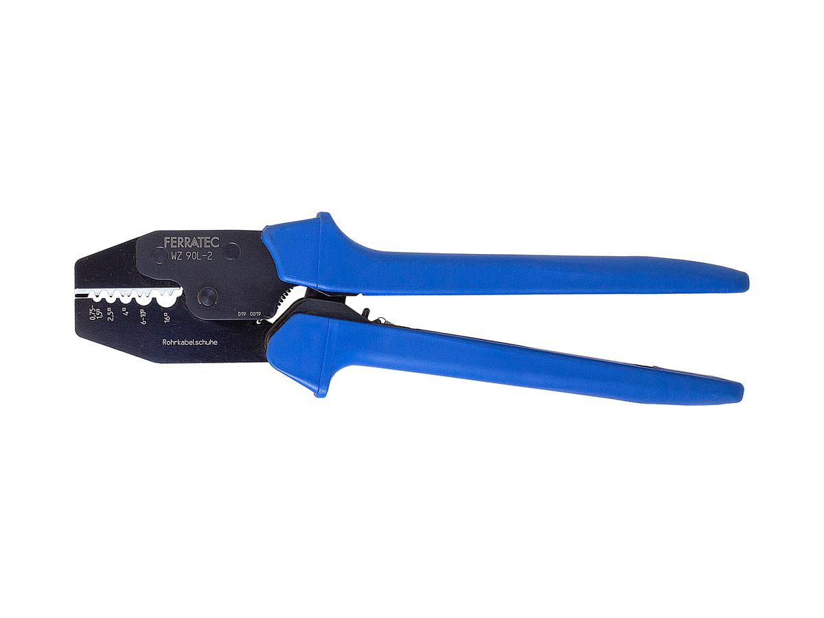 Presswerkzeug für Rohrkabelschuhe 0.75…16mm²