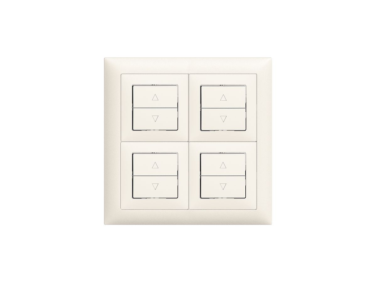 UP-Kombination EDIZIOdue 2×2 weiss 4×Storenschalter 1-Kanal