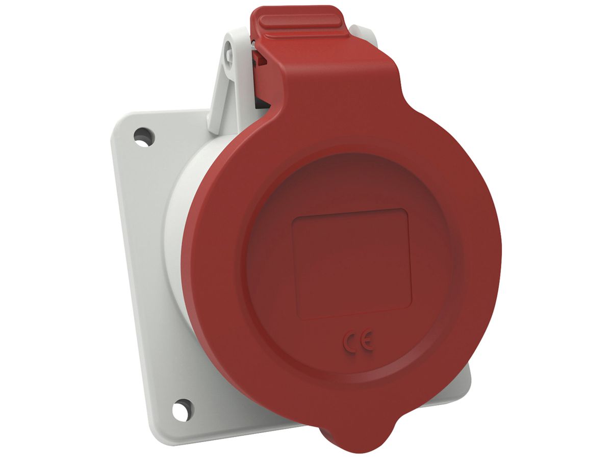 EB-Steckdose CEE Bals INNOLINQ 4P 32A 400V rot 6h IP54 schraublos 85×85mm 20°