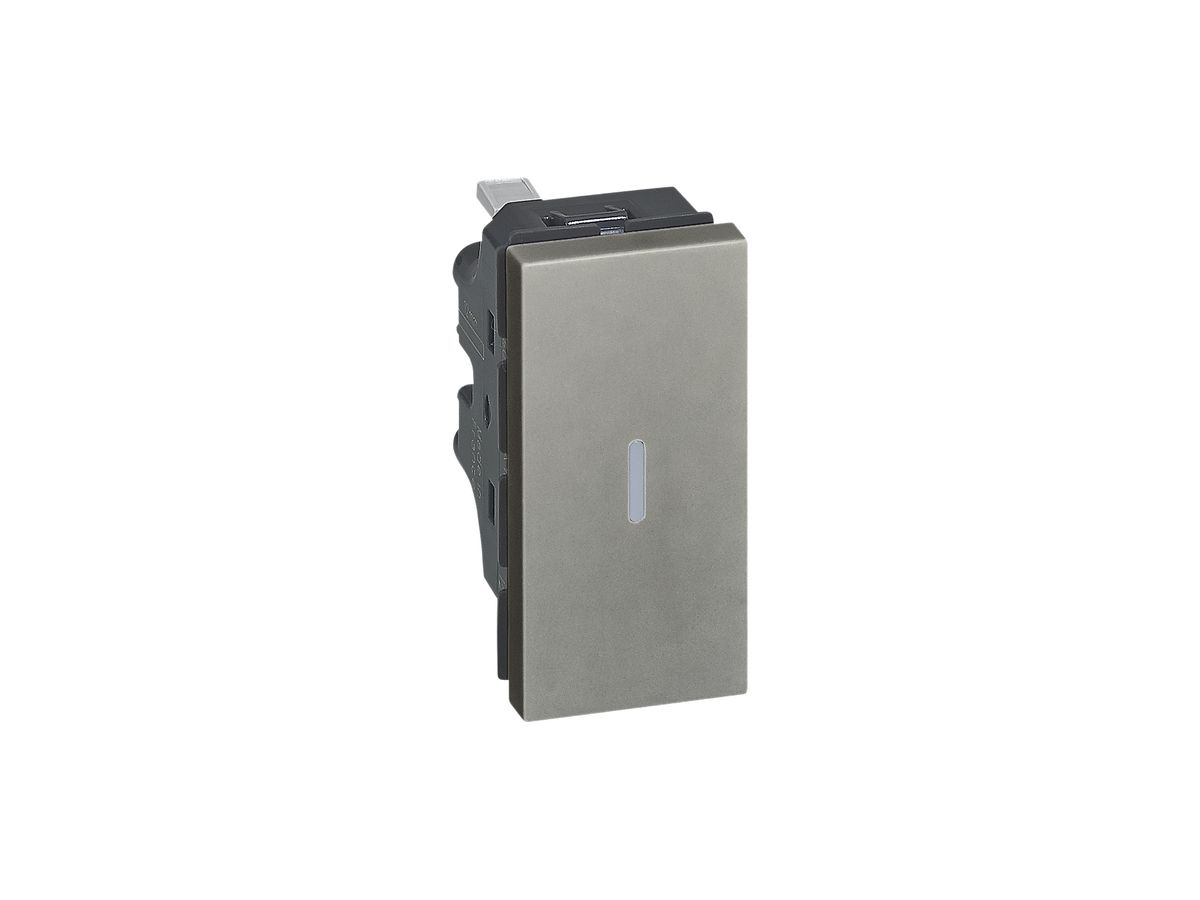 EB-Leucht-Druckschalter S3 ARTEOR, Kontroll, 1 Modul, magnesium