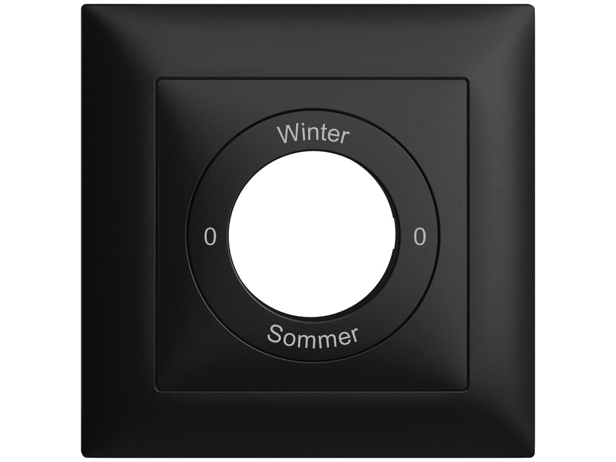 Frontset 0-Winter-0-Sommer EDIZIOdue 88×88mm schwarz