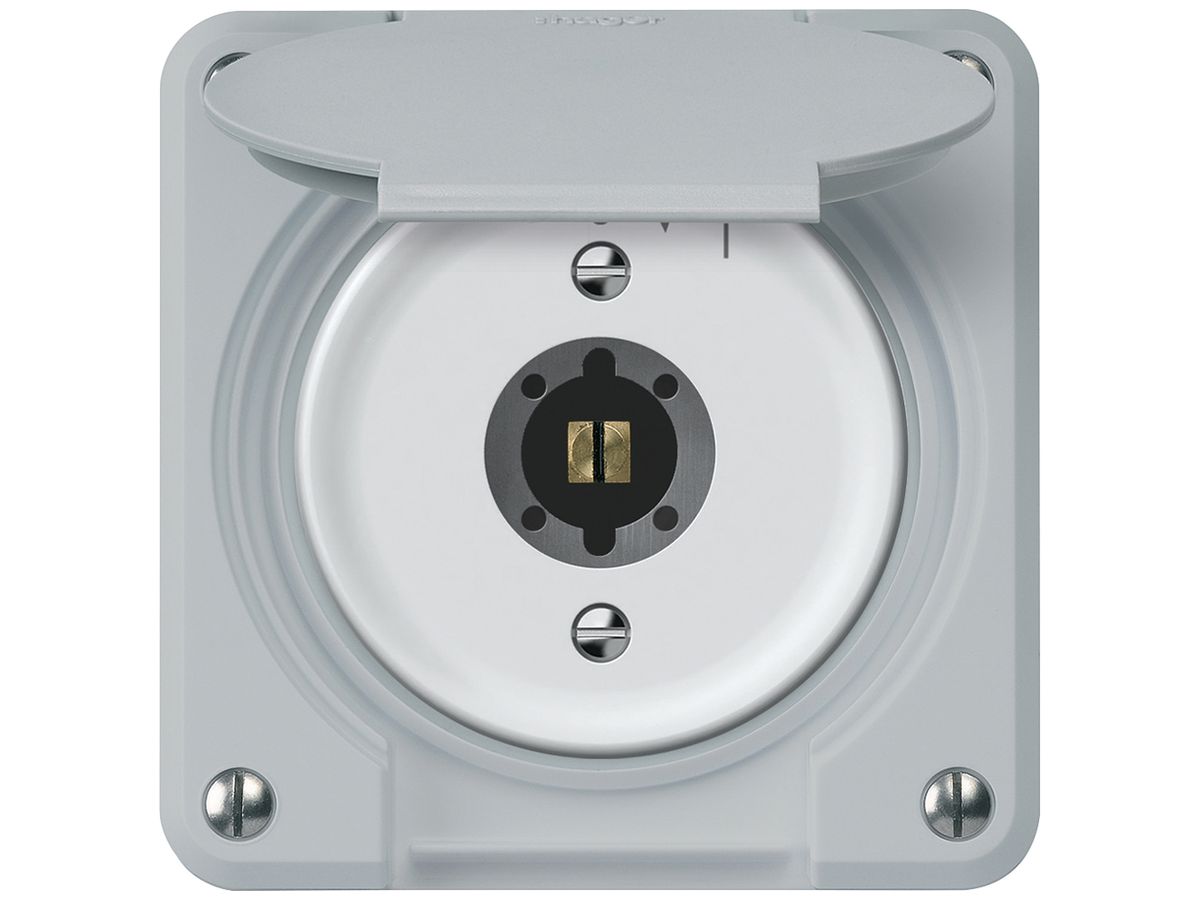 UP-Schlüsselschwenktaster robusto 2P 2NO 20A 250V 86×86mm grau