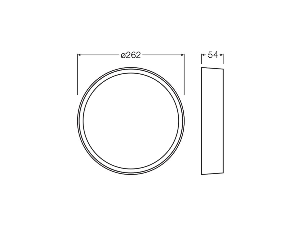 Zierring LEDVANCE BULKHEAD ROUND Ø262×54mm Kunststoff weiss