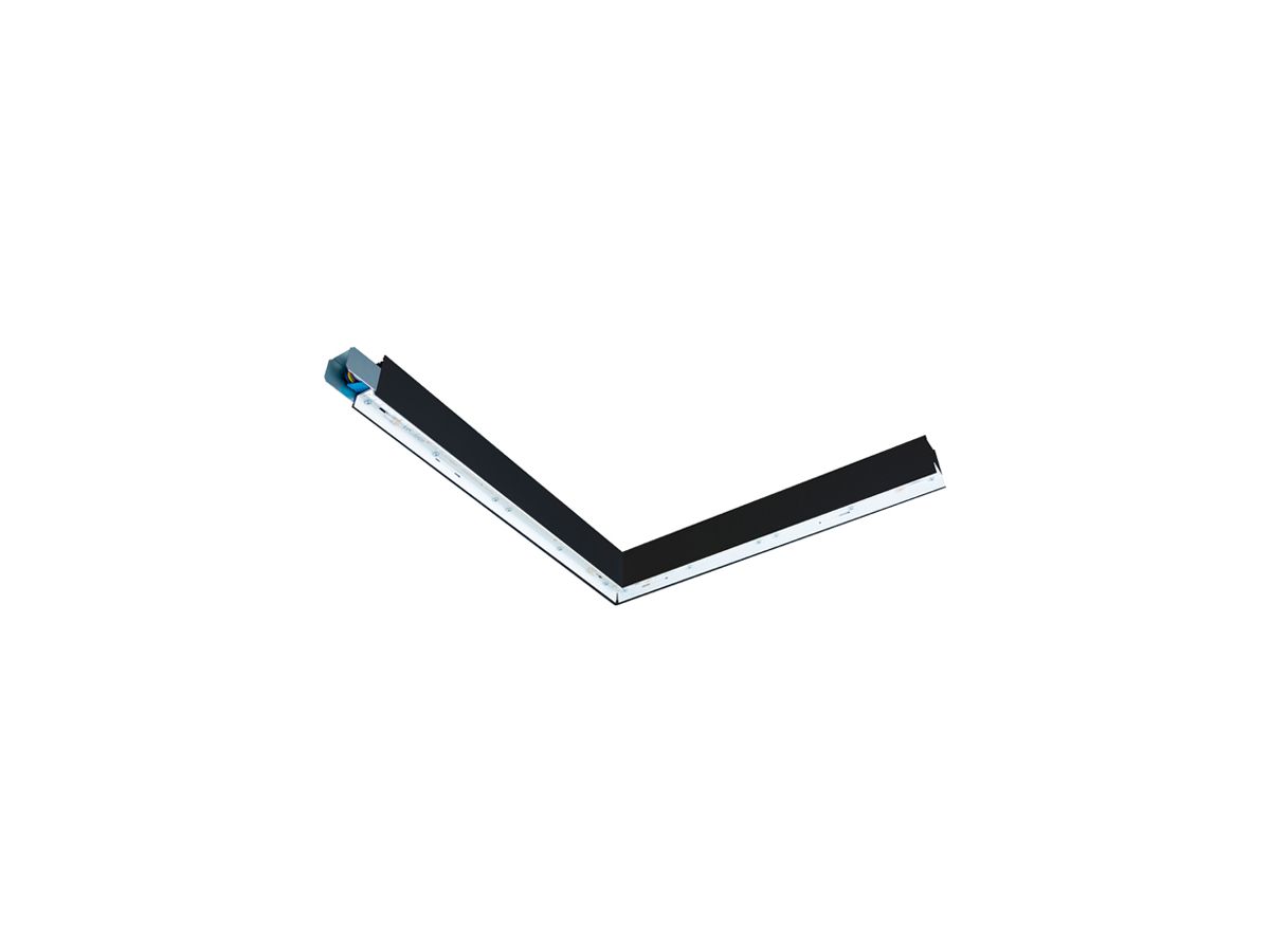 LED-Pendelleuchte SG Lineal suspended Corner 17W 1970lm 830 DALI 642mm schwarz