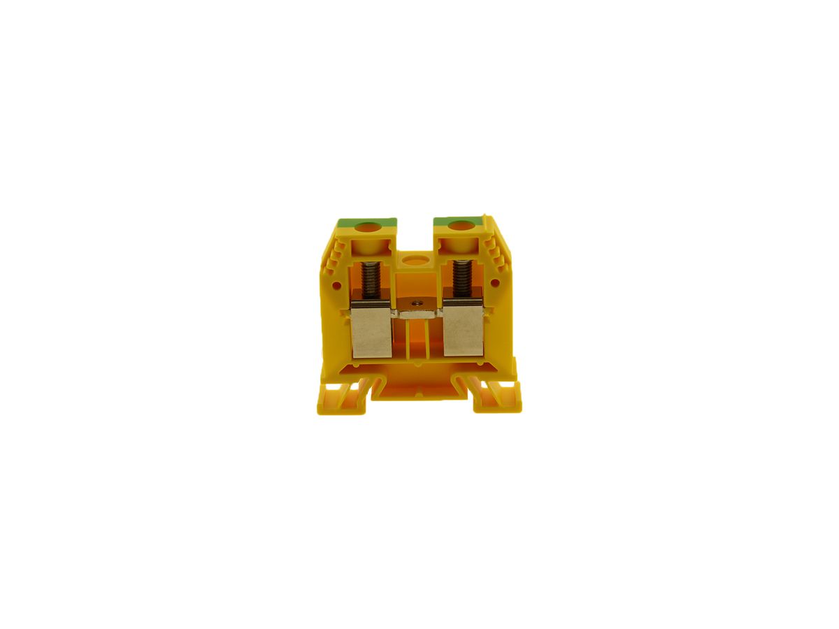 Durchgangs-Reihenklemme Woertz 16…35mm² 125A 1000V Schraubansch.2×1 TH35 gn/gb