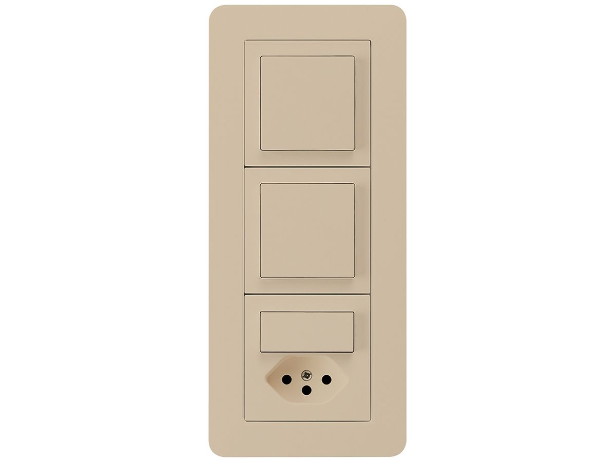 UP-Kombination kallysto.trend Gr.I-I-I vertikal 2×Schalter S3+S3/Typ 13 beige