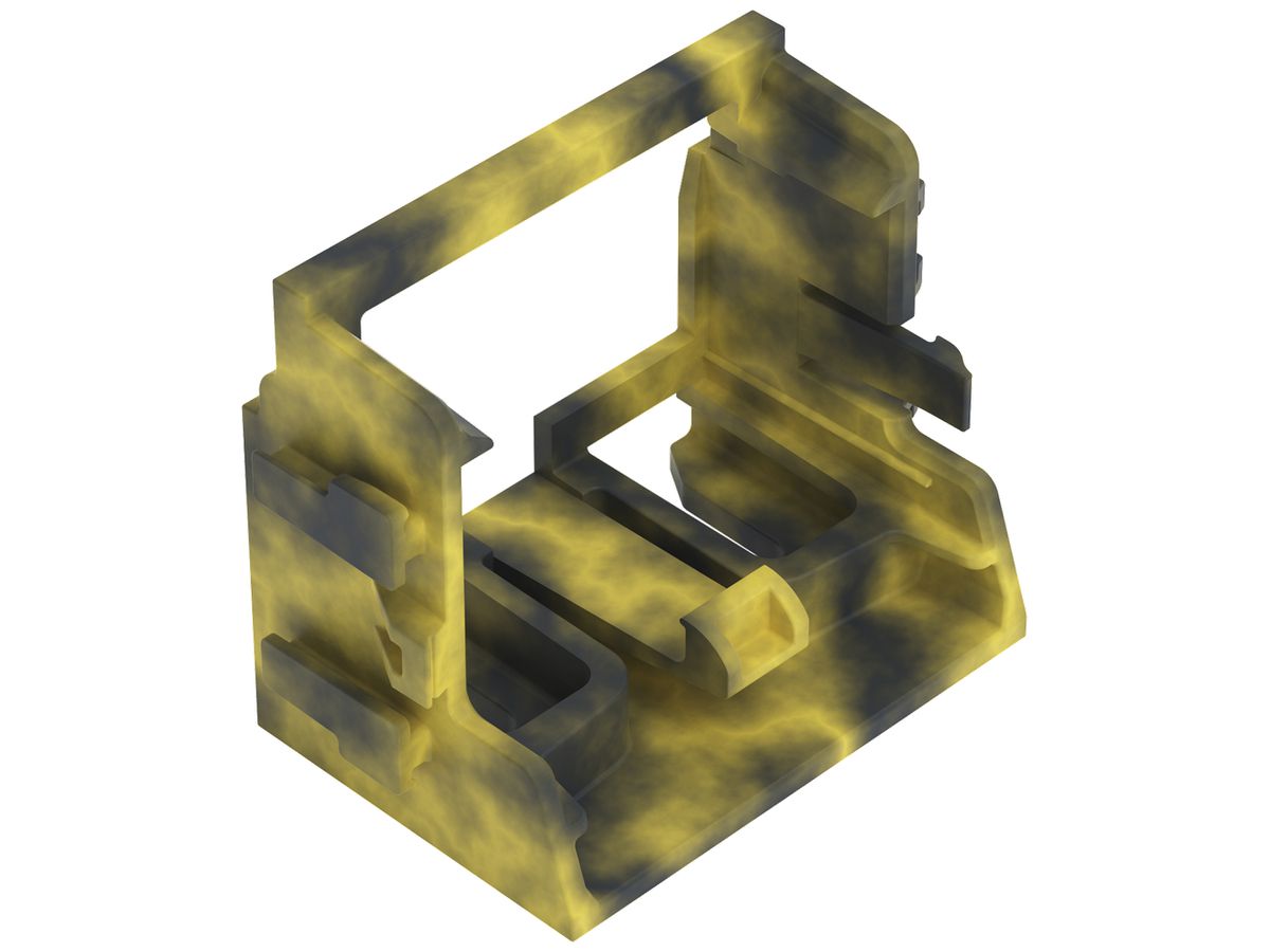 Befestigungsadapter WAGO 221 ohne Zugentlastung 10L×4mm² Schraube grau/gelb