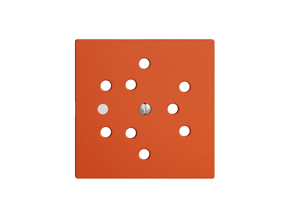 Frontset EDIZIOdue orange 60×60mm 3×T12 mit Linse