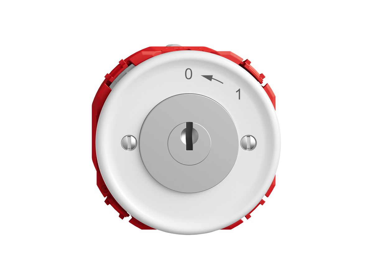 Schwenktaster STANDARDdue SNAPFIX® 0<-1/1P mit Schloss & 2 Schlüsseln ws