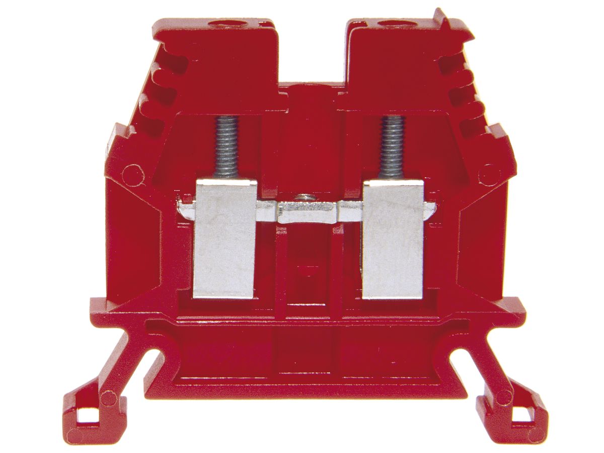 Durchgangs-Reihenklemme Woertz Ex 0.5…2.5mm² 24A 1000V Schraubansch.2×1 TH35 rot