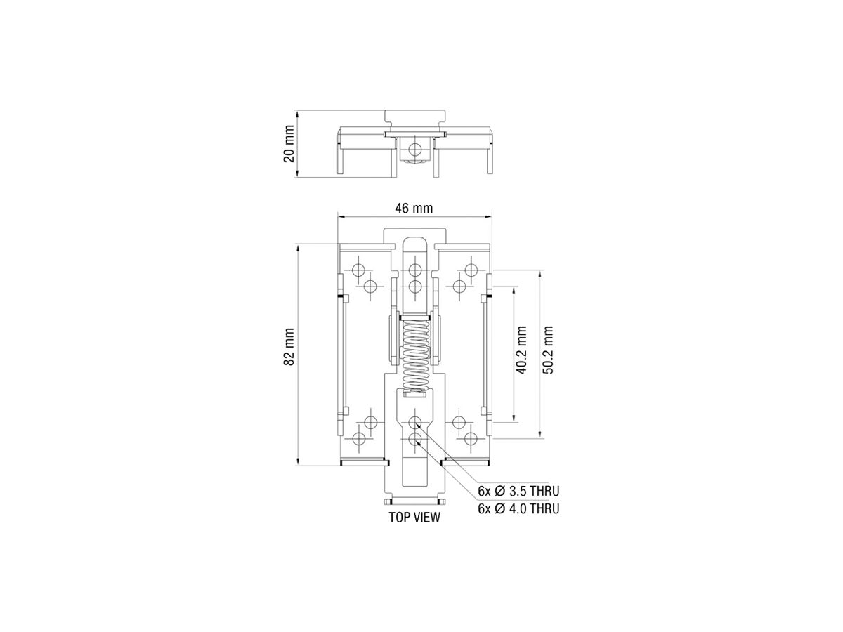 Hutschienen-Adapter Unitronics UCR-OP-B5-DIN Hutschiene TH35 gerade Metall