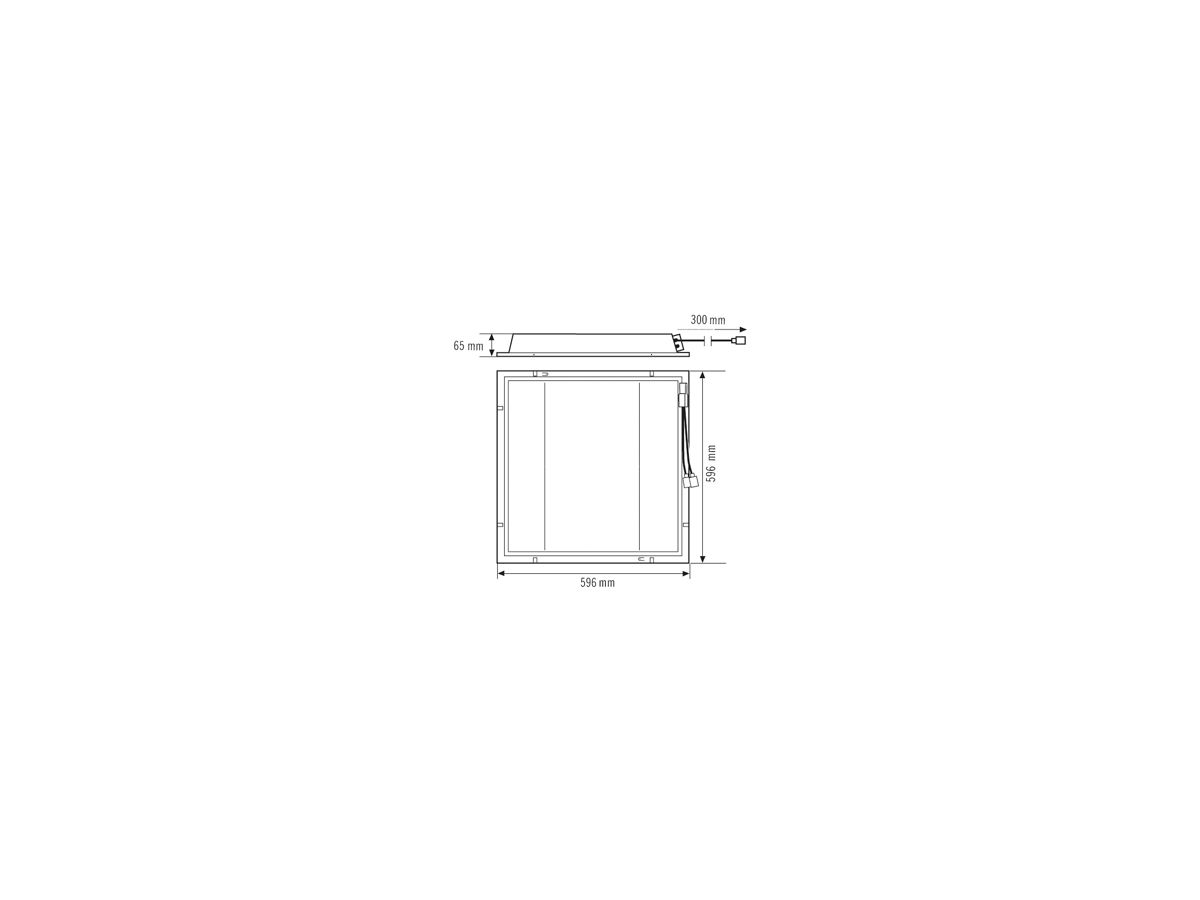 LED-Deckeneinlegeleuchte ESYLUX CELINE-2 PNL 600 DDP OP 3800 8TW IP20 DALI ELC