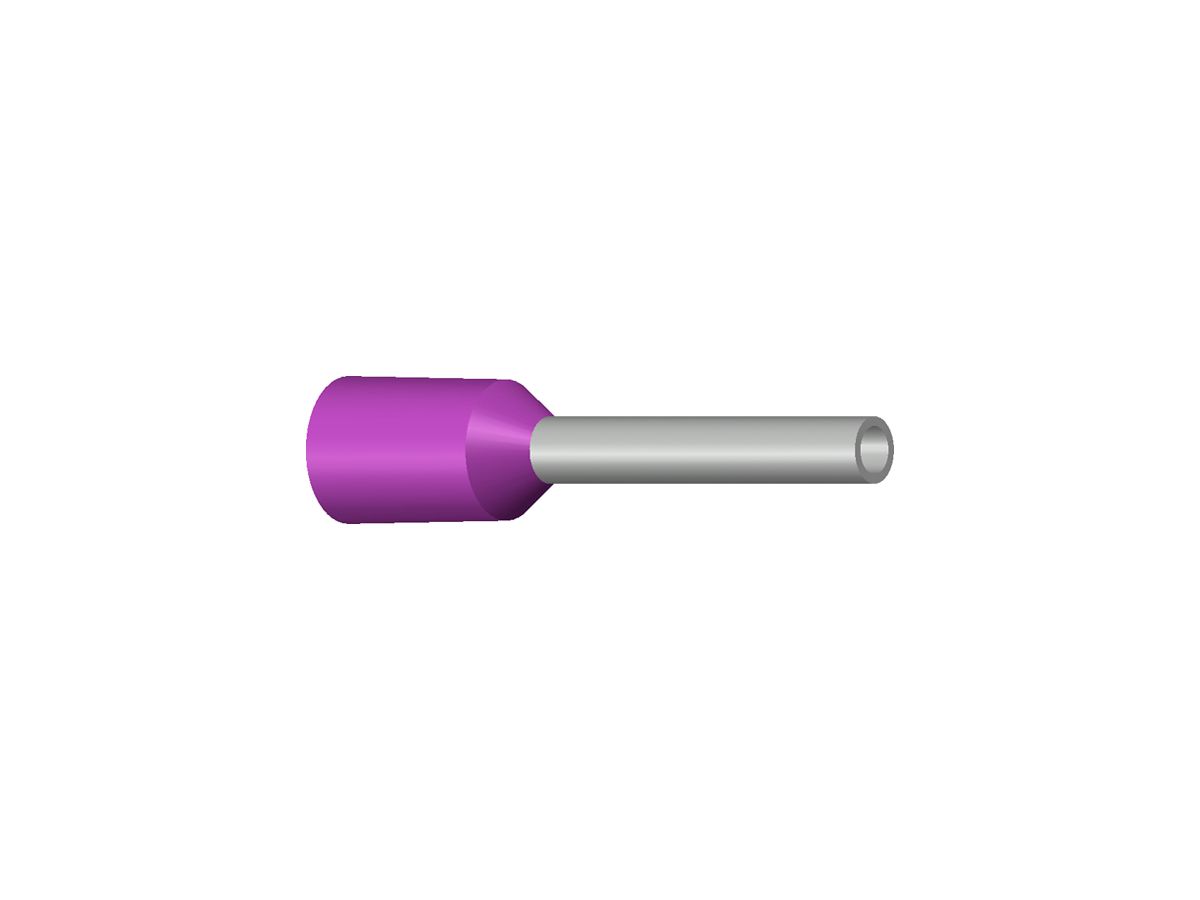 Aderendhülse Typ B isoliert 0.18mm²/6mm violett