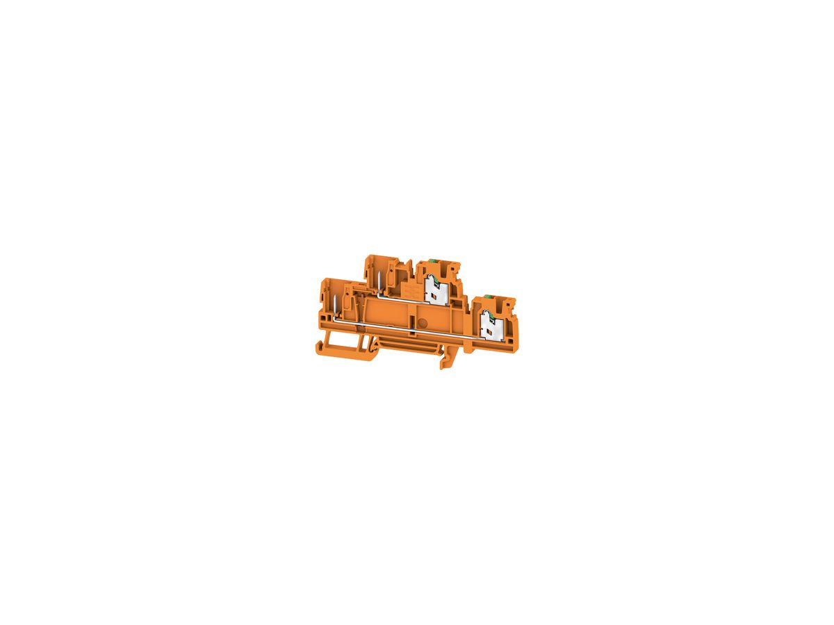 Durchgangs-Reihenklemme WM SPGTB 2.5 2T 4C/2 OR 2.5mm² 2×2 DIN35 or