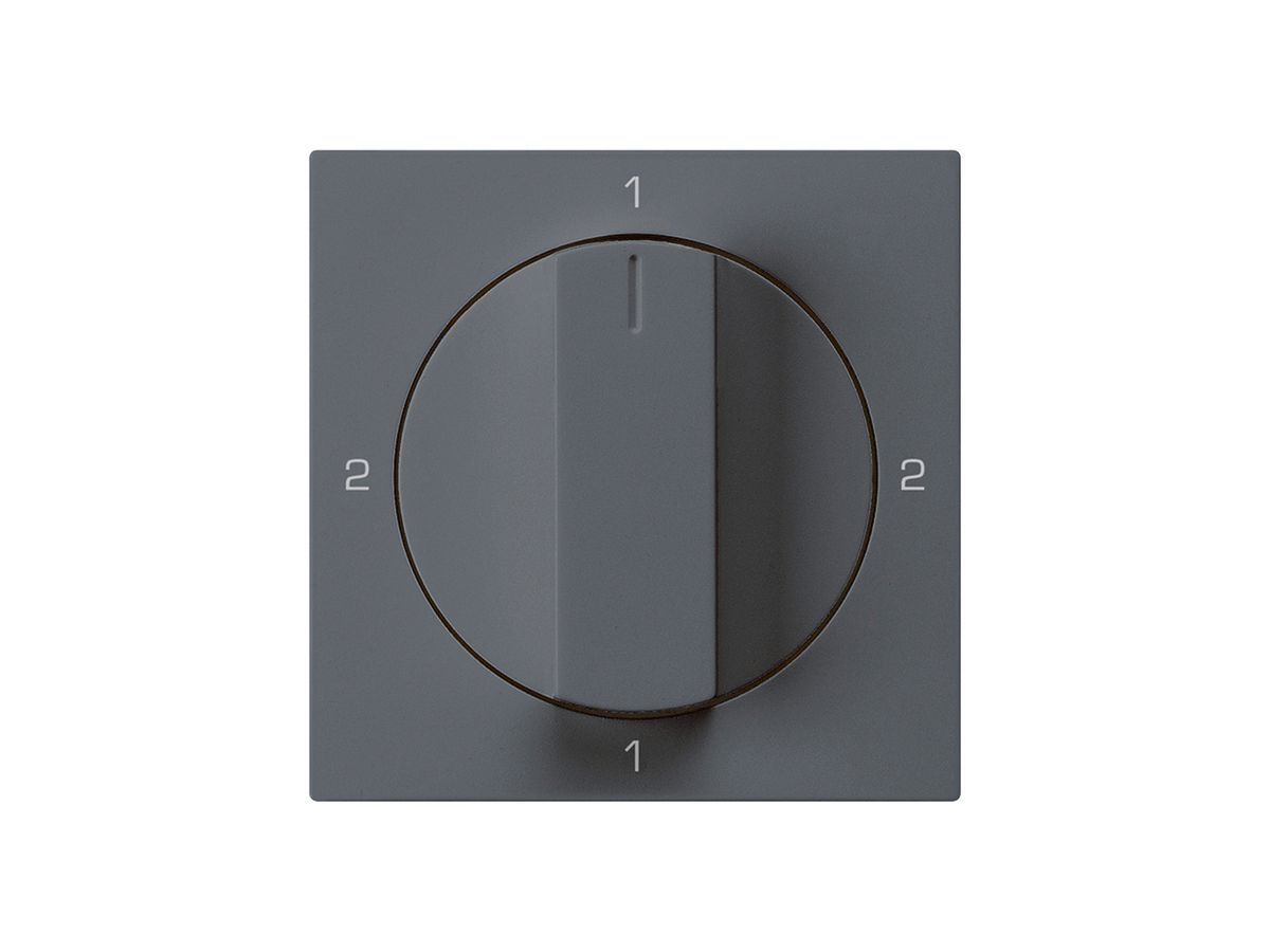 Frontset für Drehschalter S3 anthrazit 60×60mm kallysto 2-1-2-1