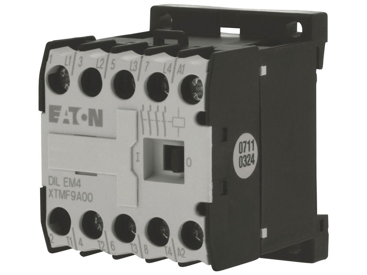 Leistungsschütz Eaton DILEM4-G 24V DC 4NO 22A 9A 4kW 3kW 24…690V