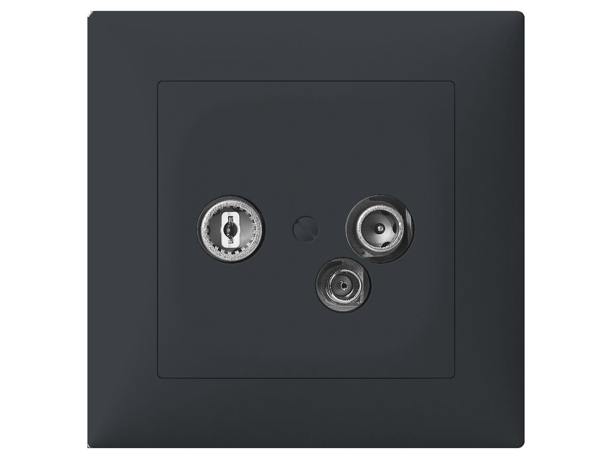 UP-Antennendose SIDUS TV-R-Daten 15dB/65 anthrazit
