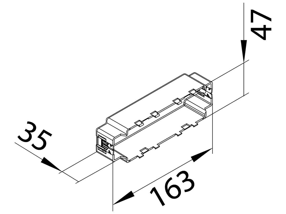 Einlasskasten Hager 1×FLF Gr.II quer Kunststoff