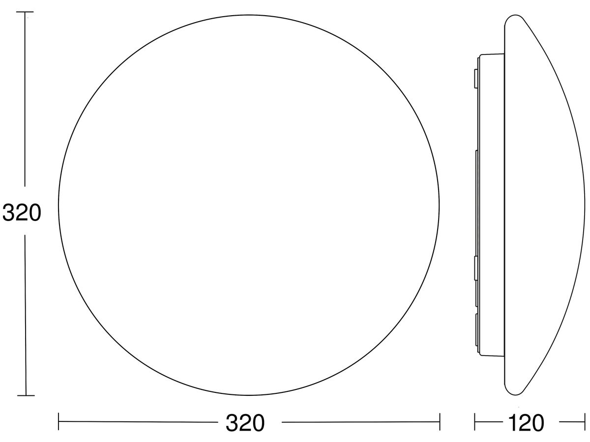 LED-Decken-/Wandleuchte Steinel RS PRO P2 flat HF Ø322 16W 1730lm 830 IP54