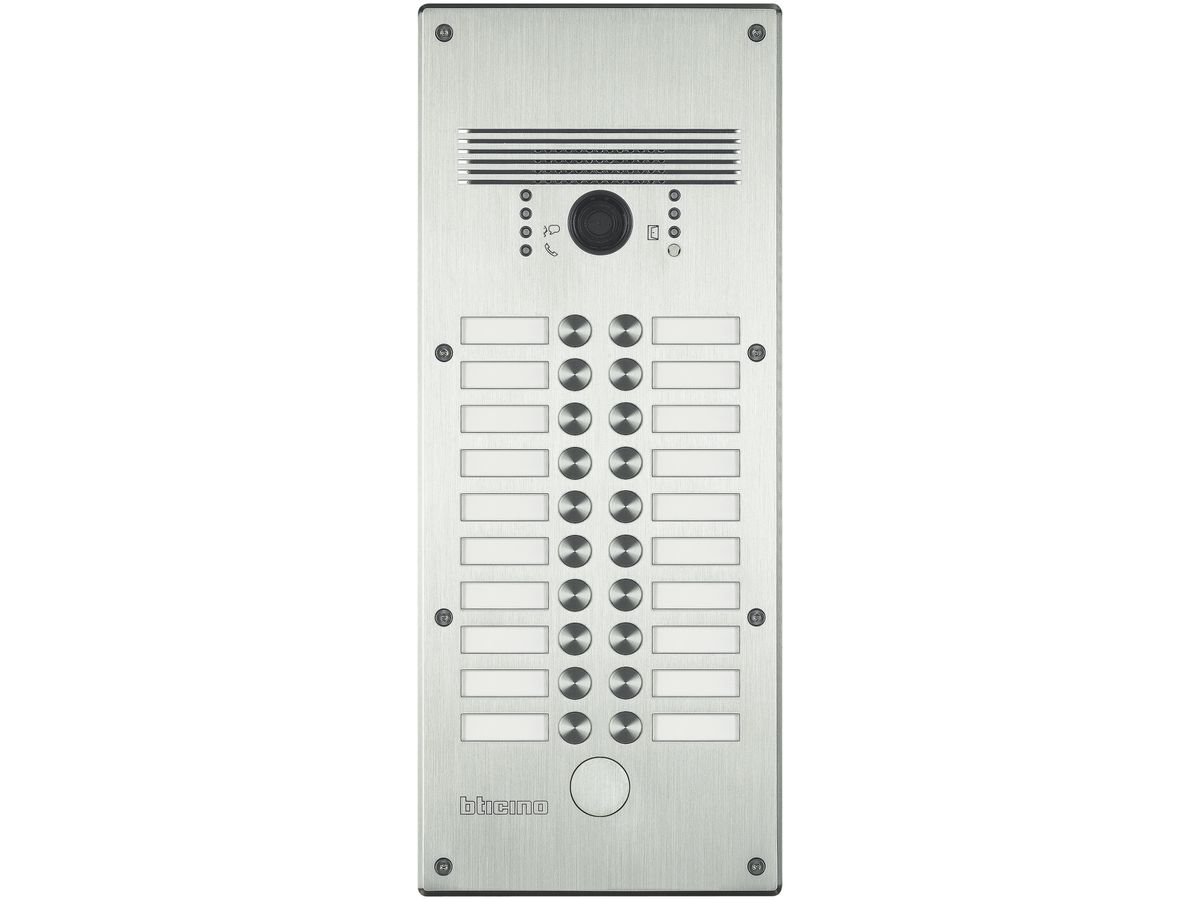 AP-Rahmen <Inox> für 2×10 Taster für Namensschild, H=40mm Aluminium