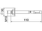 Bolzenanker BET BZ3 M10×110mm (0…50mm) Stahl