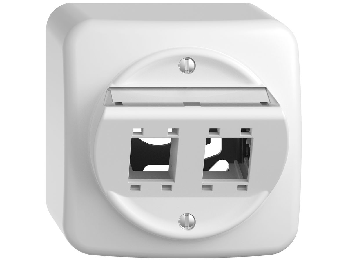 AP-Montageset STANDARDdue SNAPFIX® für freenet Kat.5e/6 Trägerplatte 2× ws