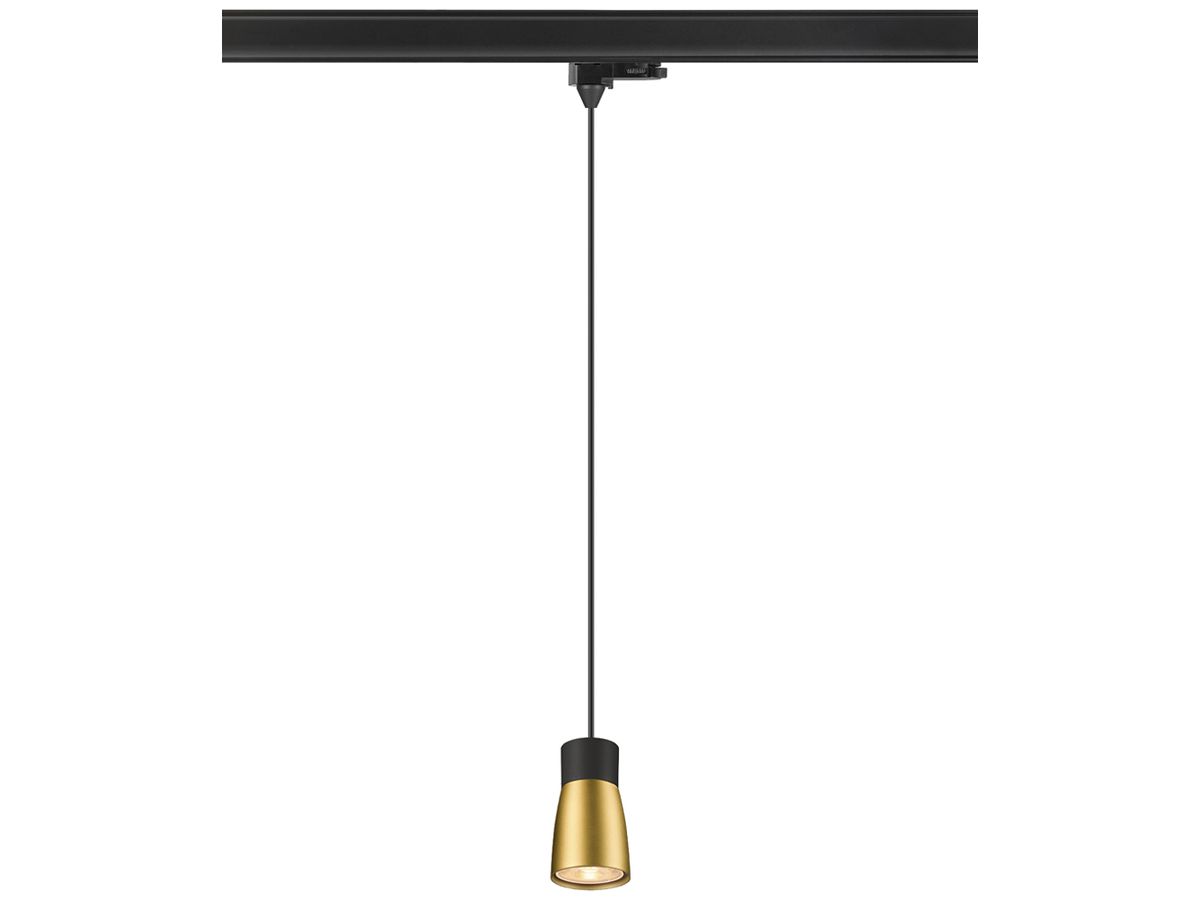 Pendelleuchte SLV PURI 2.0 Dome AD3PH GU10 1×6W DIM Ø55mm schwarz/gold