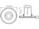 EB-Präsenzmelder ESYLUX PD-FLAT 360/8 BMS LARGE ROUND, weiss