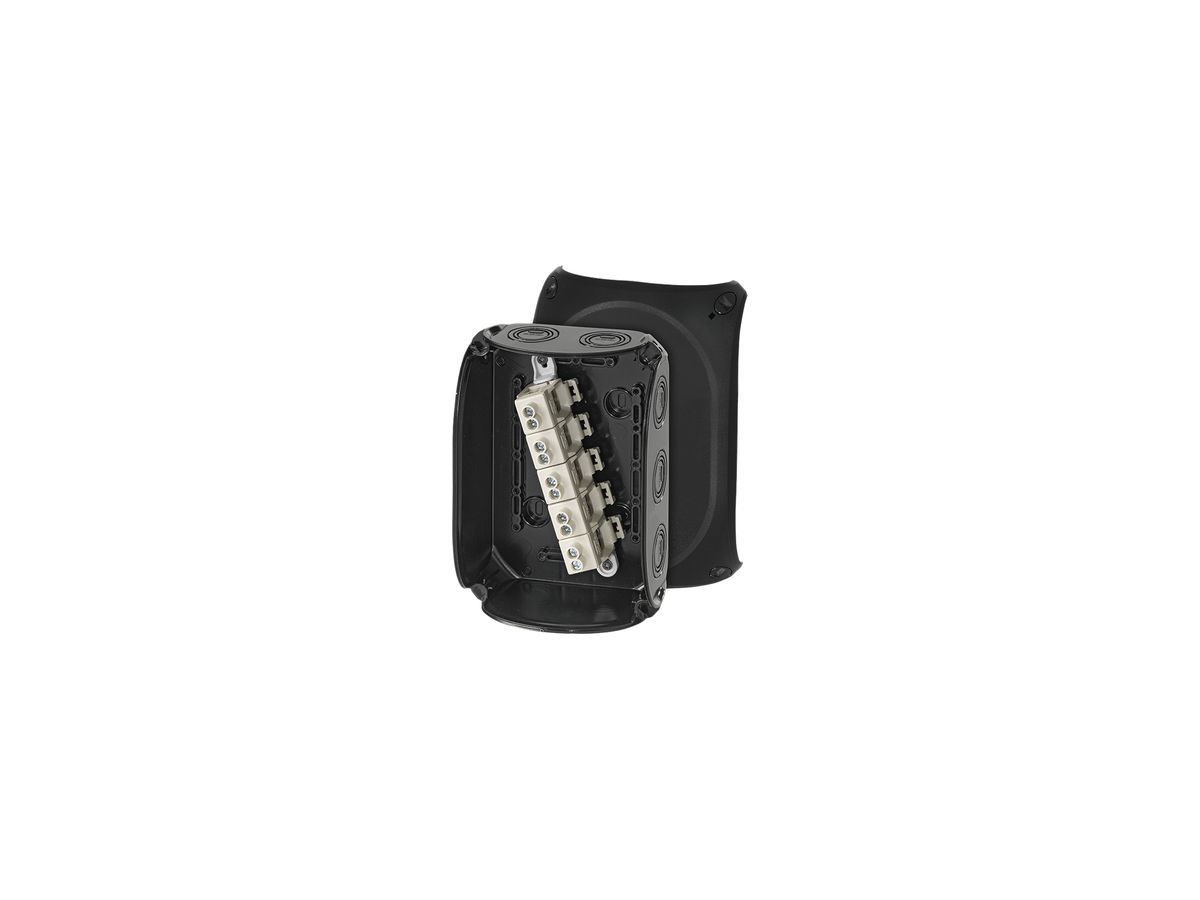 AP-Abzweigdose Hensel KF B mit Klemmen 5×10mm² schwarz