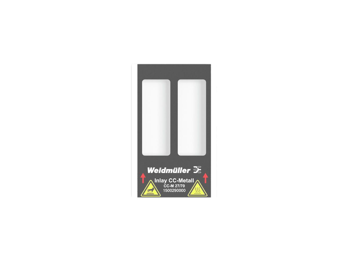 Inlay Weidmüller MetalliCard INLAY CC-M 27/70 für Gerätemarkierung