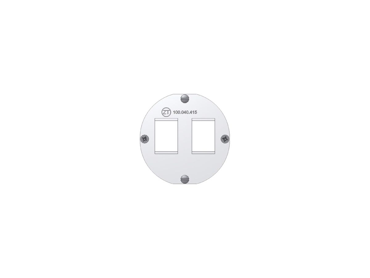 Halterung für 2×RJ45 Keystone Dätwyler weiss
