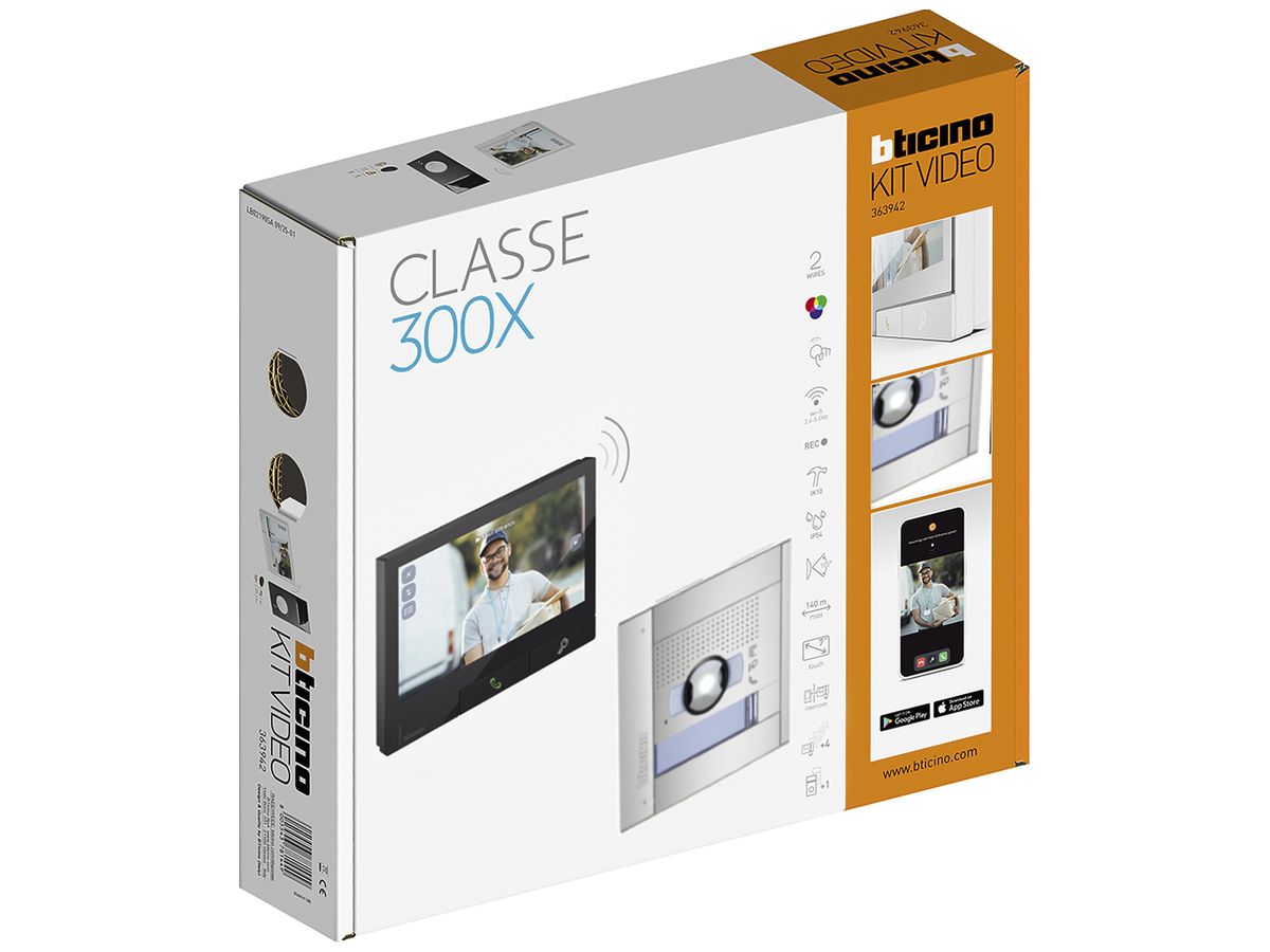 Türsprech-Set Video Bticino SFERA CLASSE 300X 2-Draht schwarz