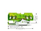 Klemme WAGO 4L 1.5mm² grün/gelb