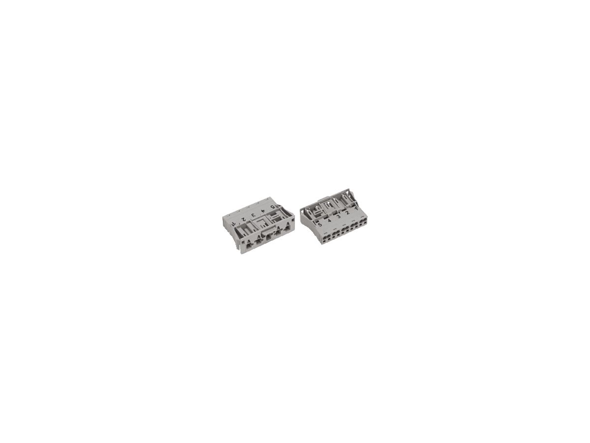 Steckerteil WAGO 5L 2×0.5…4mm² grau