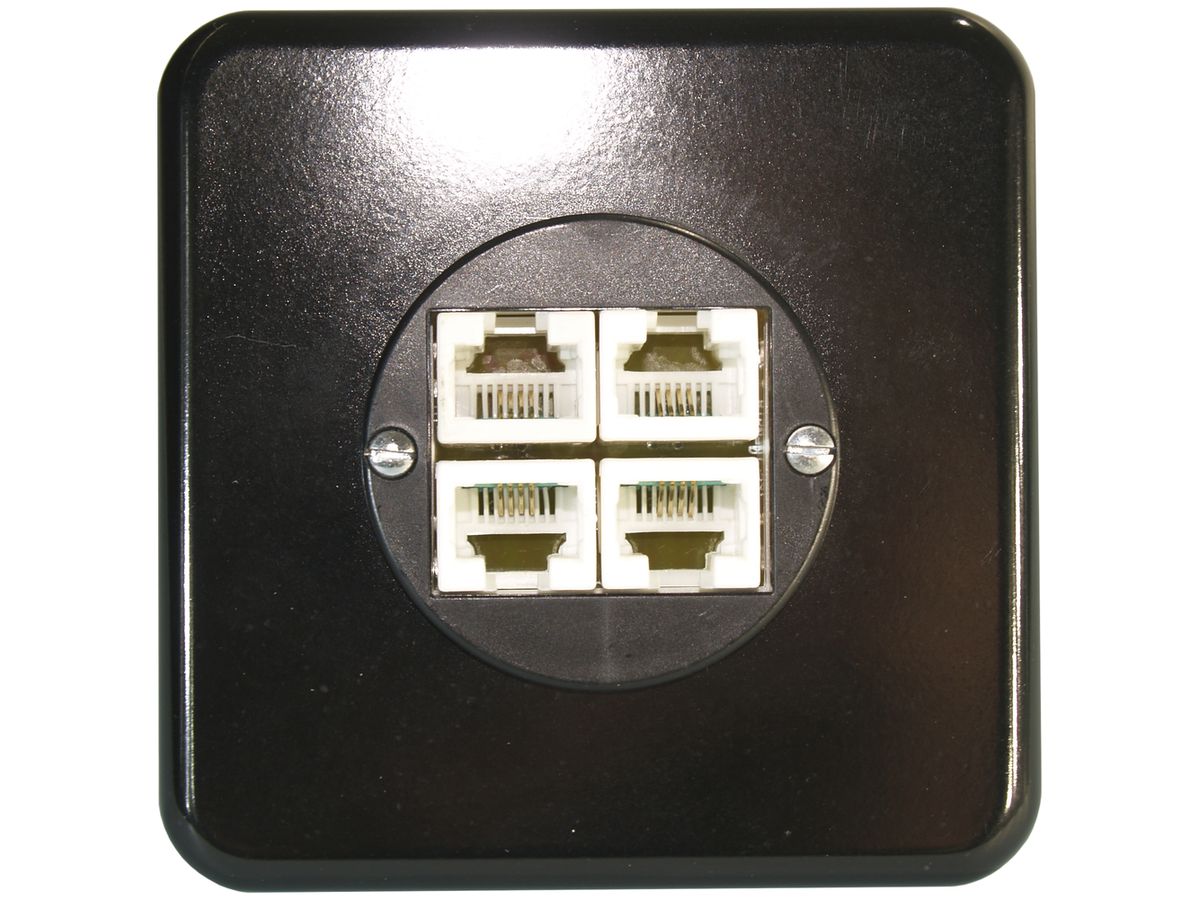 UP-Dose 4×RJ45/u 4P getr.sz ITplus PMI 43mm