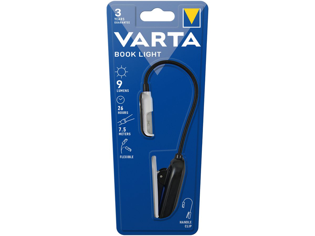 LED-Taschenlampe flexib. VARTA LED Book Light 9lm 2×CR2032