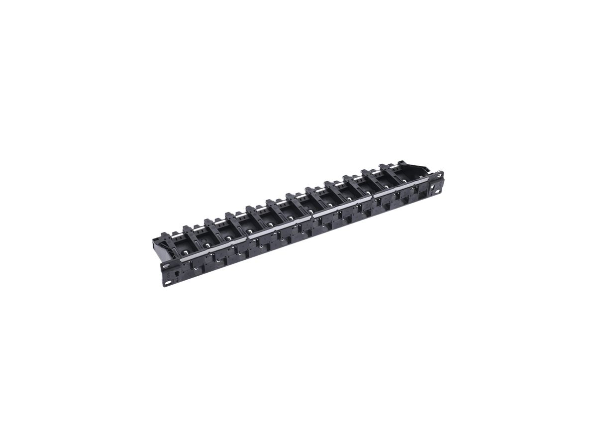 Rangierfeld 19" R&M Basic 1HE 24×ungeschirmt schwarz