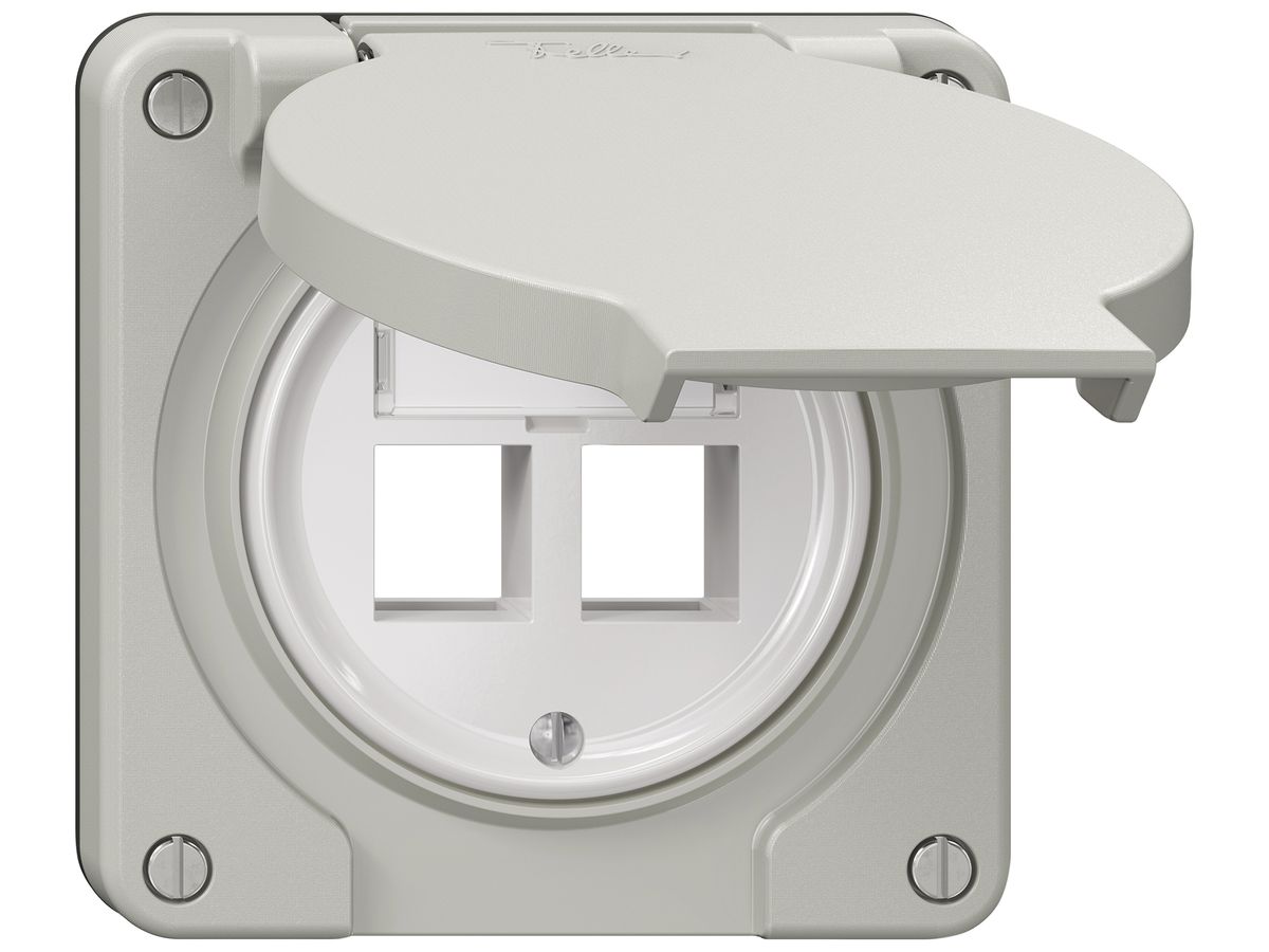 Montageset NEVO Keystone SNAPFIX® für 2 Buchsen 87×87mm lgu